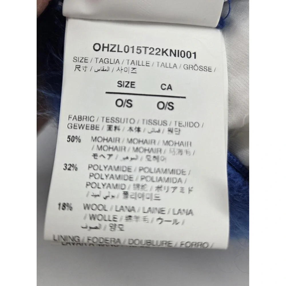 Off White HOME Mohair Blue‎ Pillow Arrow Graphic Made In Italy Virgil Abloh